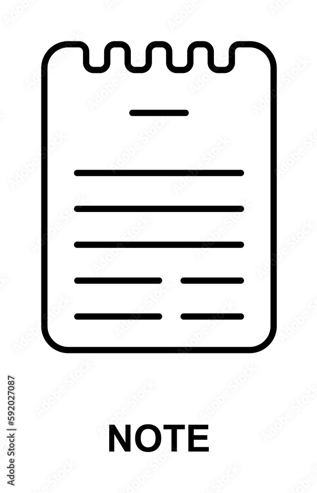 note icon illustration on transparent background note icon illustration on transparent background