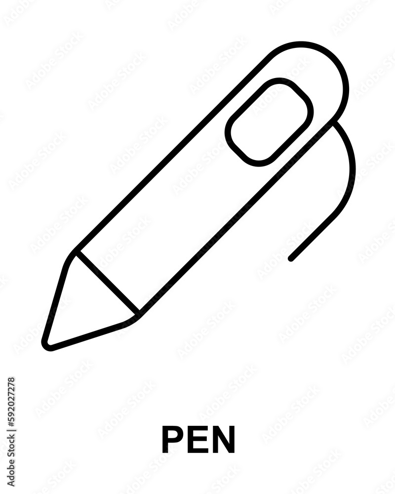 pen icon illustration on transparent background pen icon illustration on transparent background