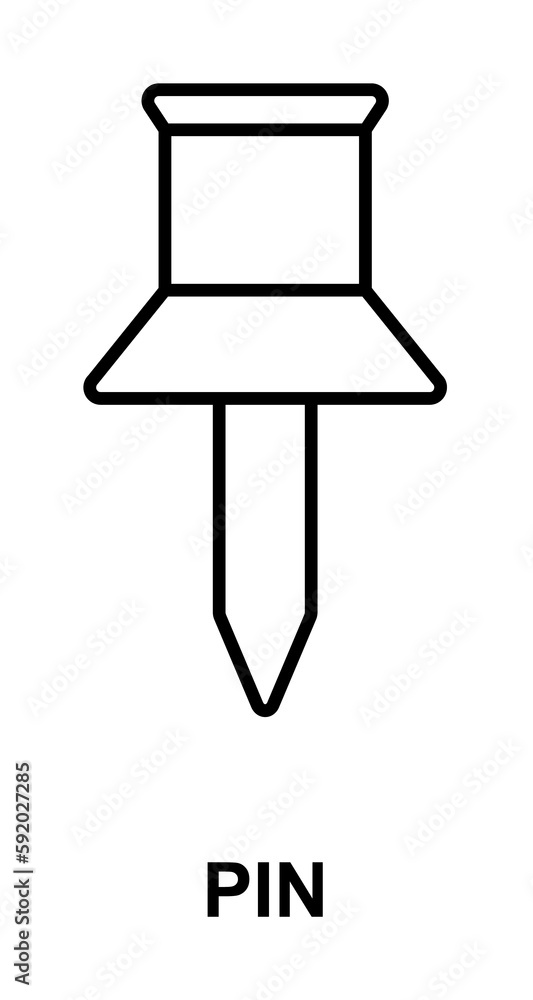 pin icon illustration on transparent background pin icon illustration on transparent background