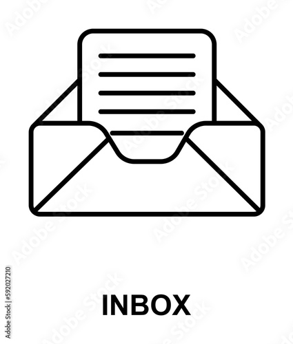 inbox sign icon illustration on transparent background