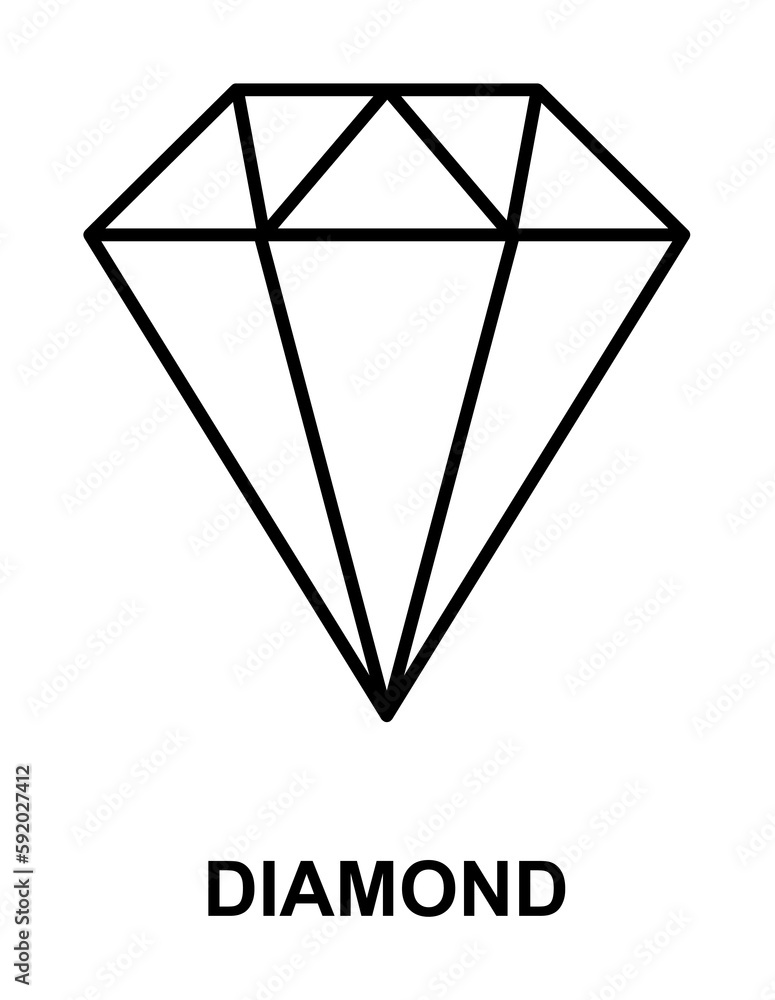 diamond icon illustration on transparent background diamond icon illustration on transparent background