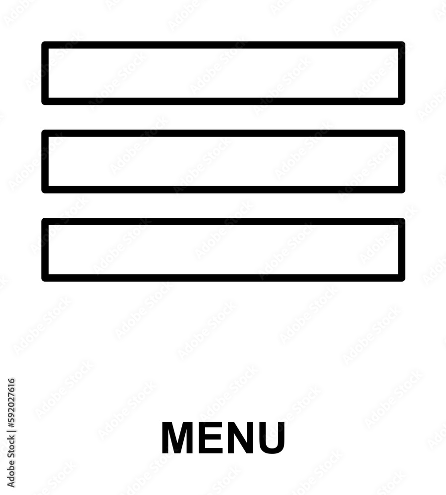 menu sign icon illustration on transparent background menu sign icon illustration on transparent background