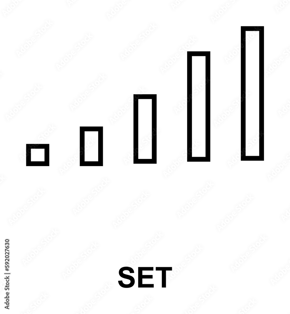 mobile signal set icon illustration on transparent background mobile signal set icon illustration on transparent background
