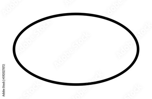 oval icon illustration on transparent background