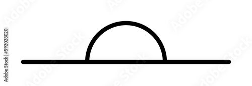 180 degrees icon illustration on transparent background
