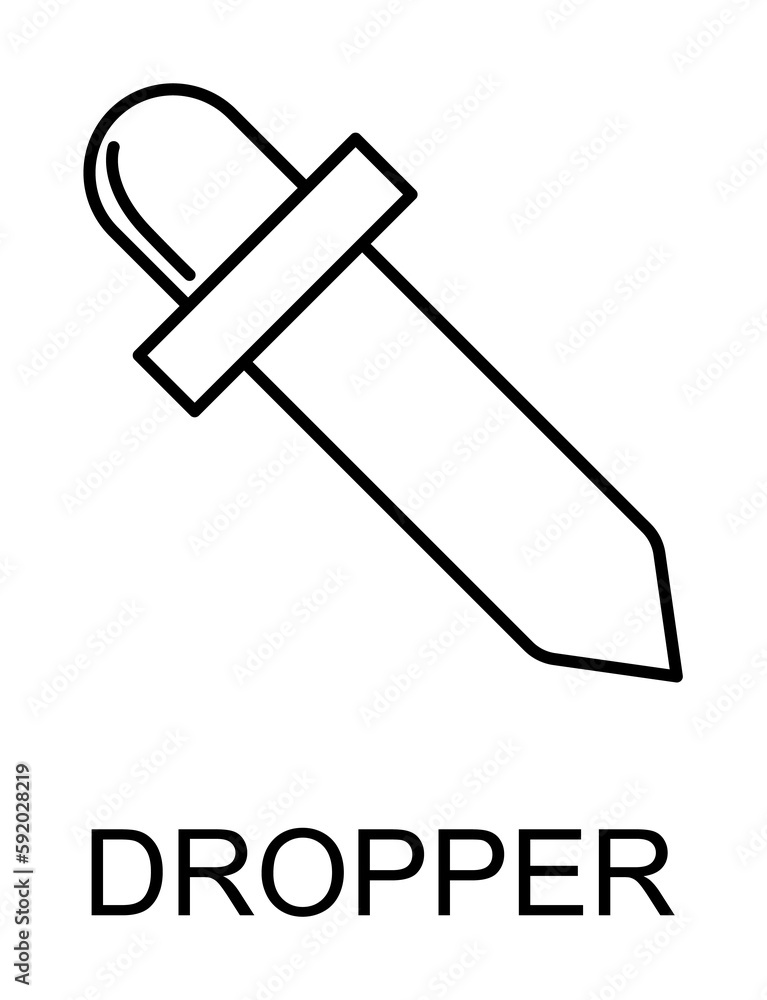 dropper line icon illustration on transparent background dropper line icon illustration on transparent background