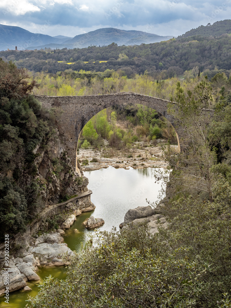 Llierca bridge in Catalonia, Spaine, Catalonia, Spain