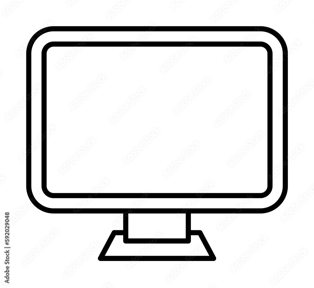monitor icon illustration on transparent background monitor icon illustration on transparent background