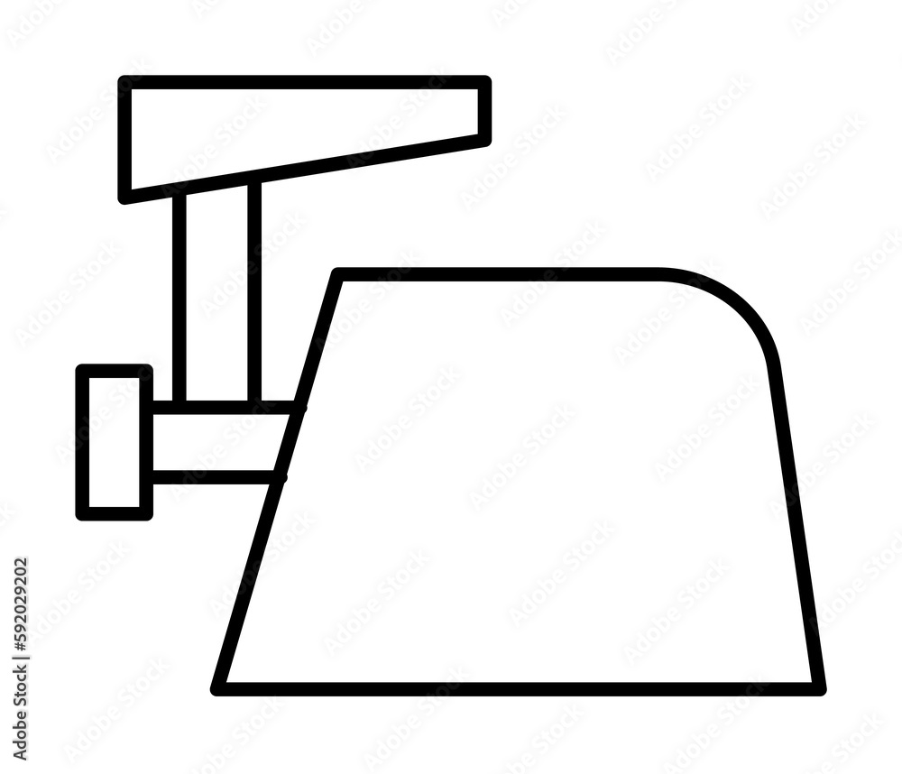 Fotografie meat grinder icon illustration on transparent background