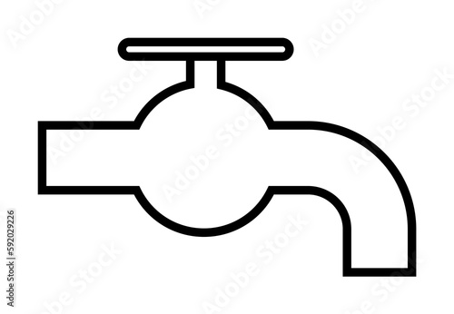 water tap icon illustration on transparent background