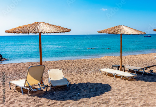 Stegna beach on Rhodes island, Greece