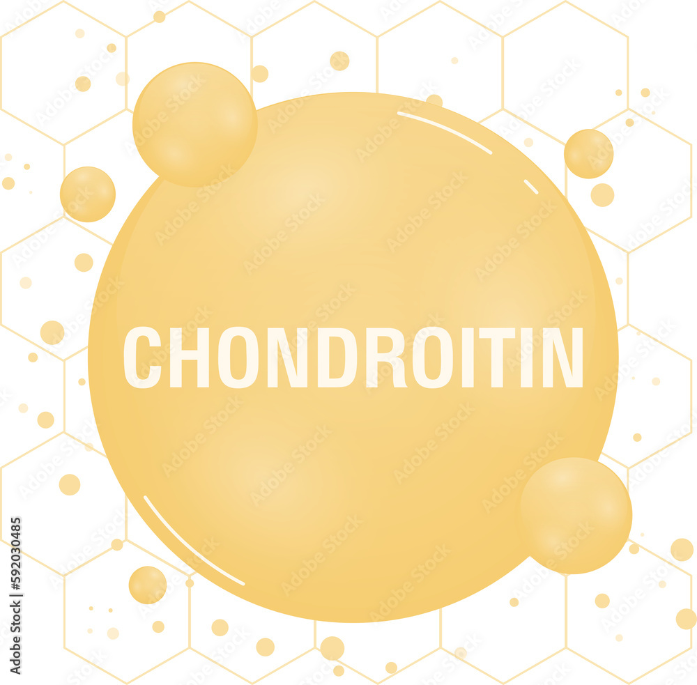 Chondroitin dietary supplement molecule. Used in treatment of osteoarthritis. Illustration