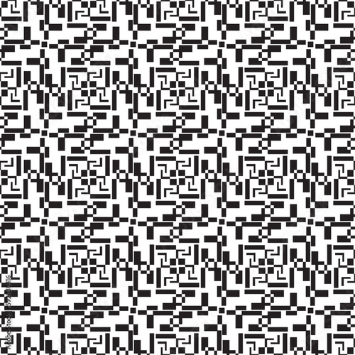 Vector seamless models. Modern stylish texture. Composition from regularly repeating geometrical element. Monochrome, simple. Vector illustrations.