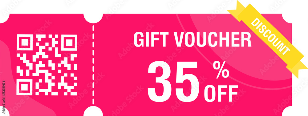 Discount coupon icon. Pink signs of ticket with 35 percent sign. Coupons, discount coupon, gift voucher. Money-saving shopping concept flat illustration
Discount coupon icon. Pink signs of ticket with 35 percent sign. Coupons, discount coupon, gift voucher. Money-saving shopping concept flat illustration