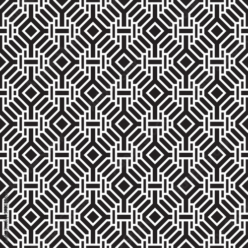 Vector seamless models. Modern stylish texture. Composition from regularly repeating geometrical element. Monochrome, simple. Vector illustrations.