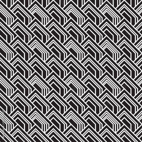 Vector seamless models. Modern stylish texture. Composition from regularly repeating geometrical element. Monochrome, simple. Vector illustrations.