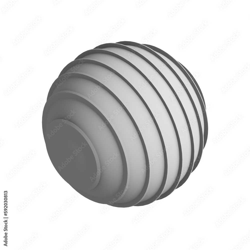 Sphere icon design element. Isometric ball, business presentation infographic object.