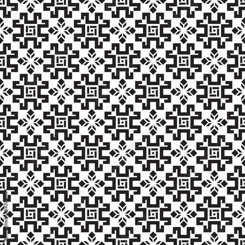 Vector seamless models. Modern stylish texture. Composition from regularly repeating geometrical element. Monochrome, simple. Vector illustrations.