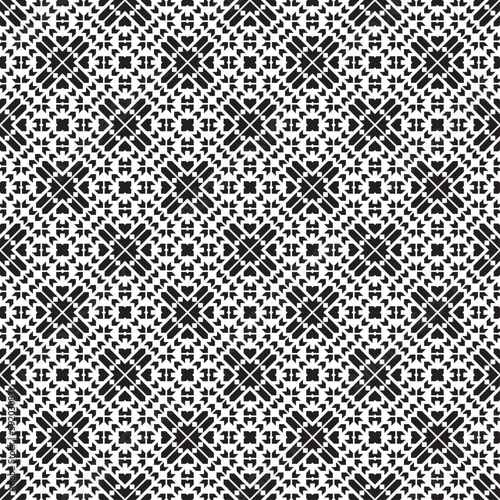Vector seamless models. Modern stylish texture. Composition from regularly repeating geometrical element. Monochrome, simple. Vector illustrations.