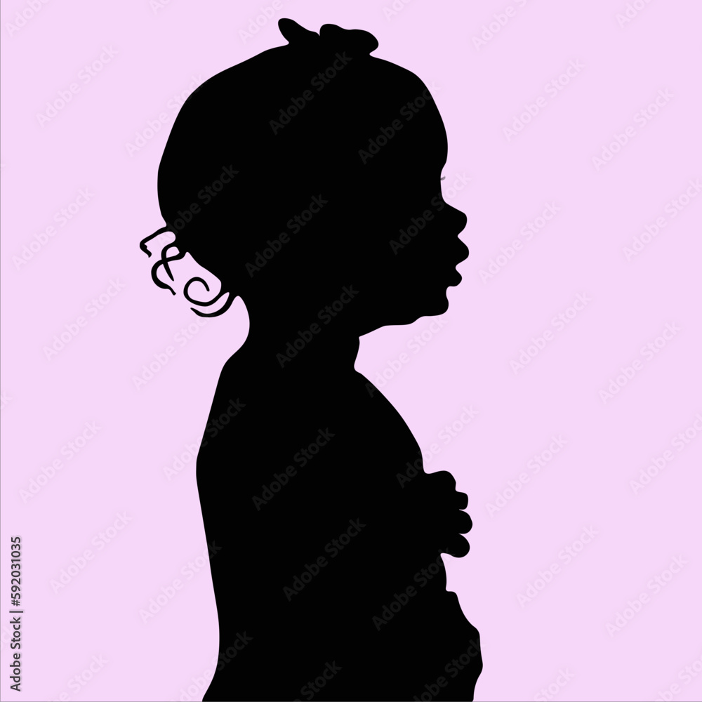 baby girl on a pink background vector graphics baby girl on a pink background vector graphics