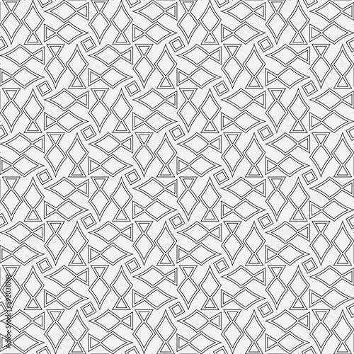 Vector seamless models. Modern stylish texture. Composition from regularly repeating geometrical element. Monochrome, simple. Vector illustrations.