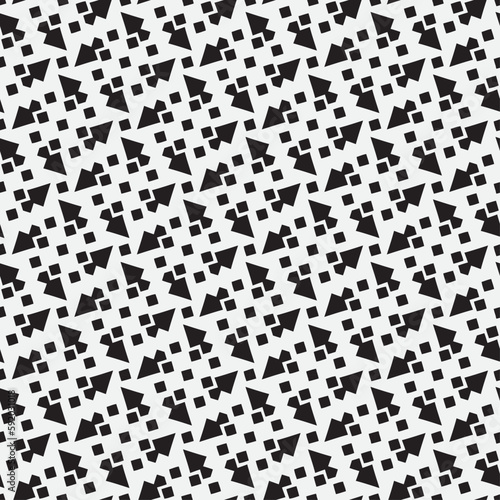 Vector seamless models. Modern stylish texture. Composition from regularly repeating geometrical element. Monochrome, simple. Vector illustrations.