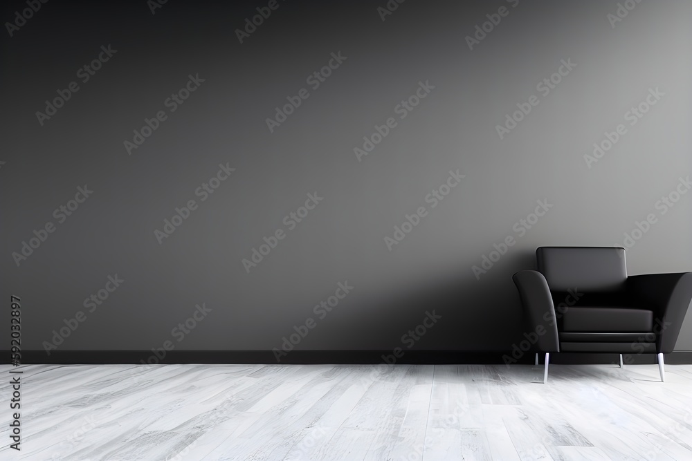 room with chair. Generative AI. room with chair. Generative AI.