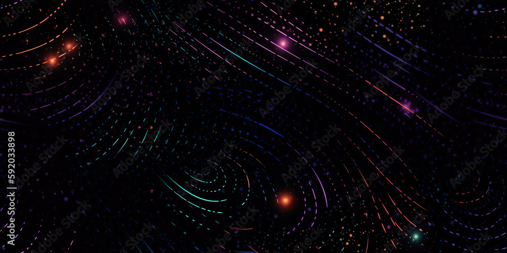 Fototapeta premium Abstract Tiled Space Travel Background