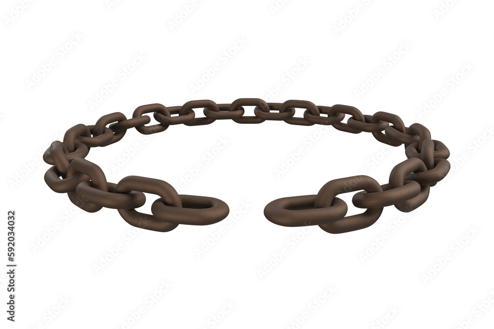 Obraz premium 3d image of broken rusty chain