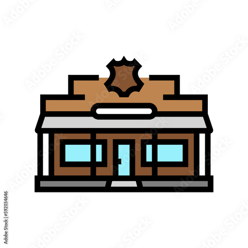 saddlery store color icon vector illustration