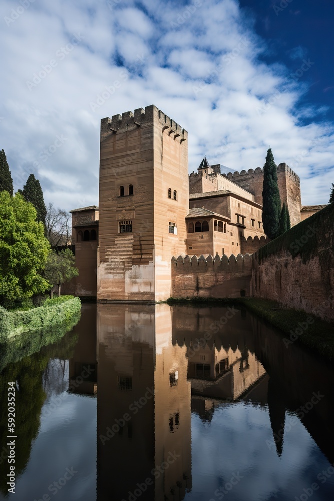 The Alhambra palace in Granada Spain , generative artificial intelligence