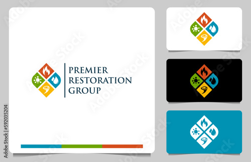 Building Restoration Services Logo template