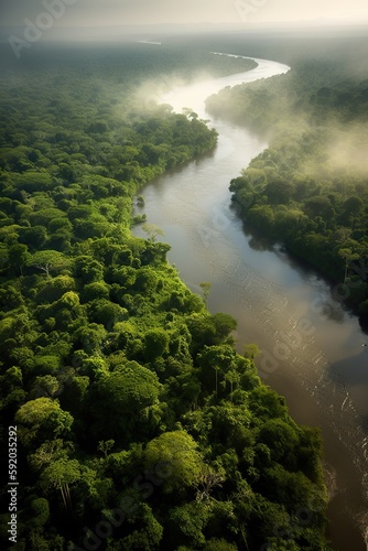 The Amazon Rainforest in Brazil , generative artificial intelligence © Tor Gilje