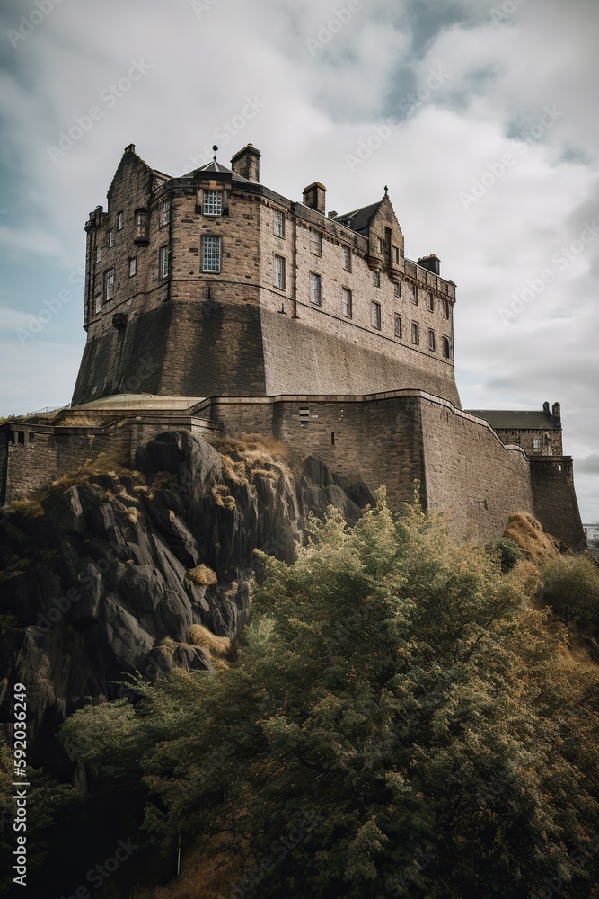 The Edinburgh Castle in Scotland , generative artificial intelligence