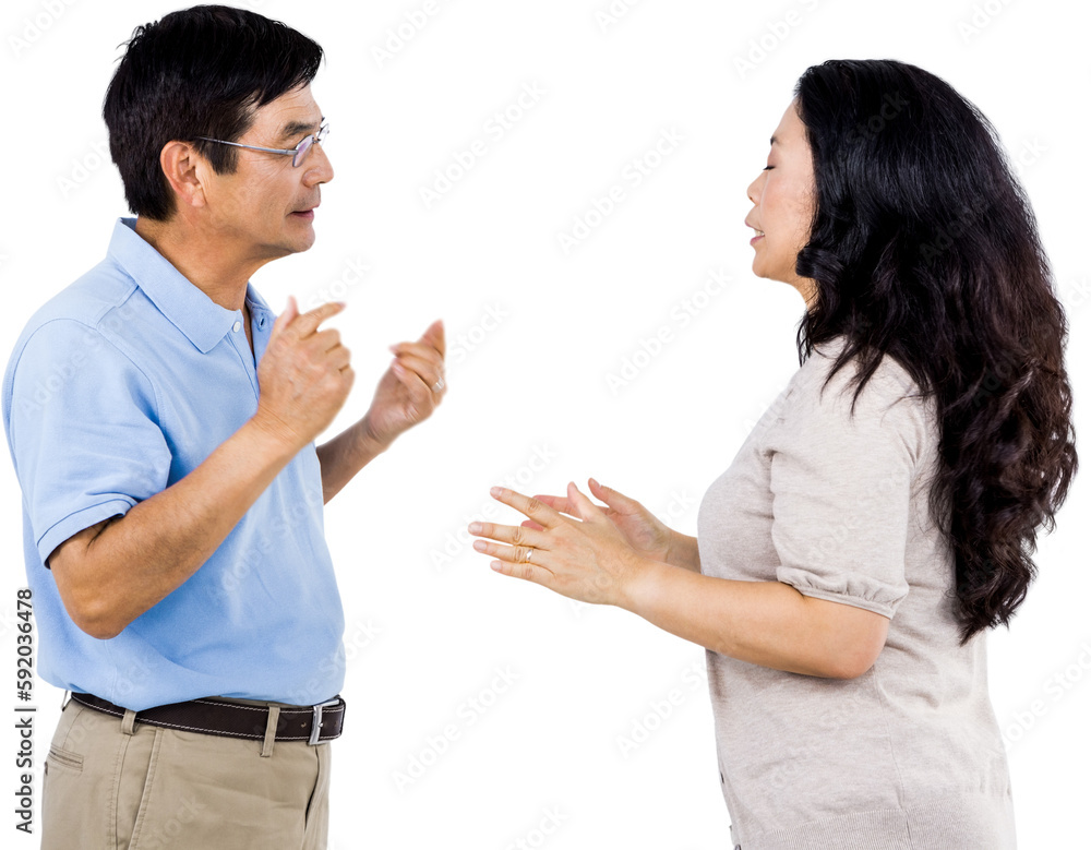 Couple arguing with each other Couple arguing with each other