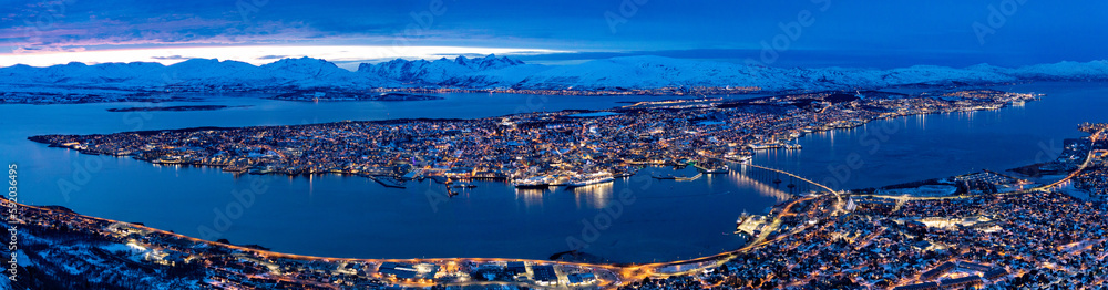 Tromsø, Panoramic view from Fjellheisen Tromsø, Panoramic view from Fjellheisen