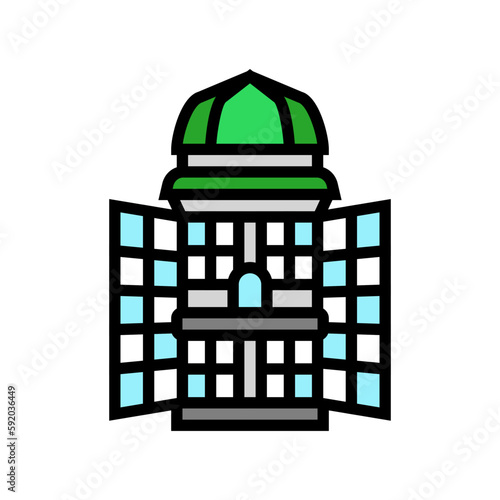 newspaper stand store color icon vector illustration