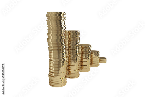 Descending order of stacks of gold coins