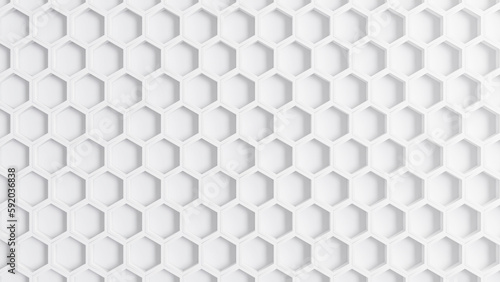 Fototapeta Naklejka Na Ścianę i Meble -  white hexagon pattern abstract bakcground