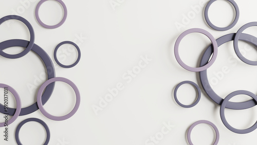 3d render circle abstract background