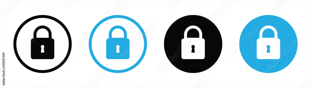 padlock icon set. lock icon and security icon symbol sign collections, vector illustration padlock icon set. lock icon and security icon symbol sign collections, vector illustration