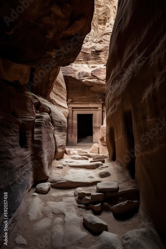  The Petra archaeological site in Jordan , generative artificial intelligence 