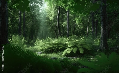 Wild dense forest natural, Tropical Rainforest Landscape, Dense Tropical Rain Forest