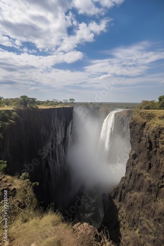 The Victoria Falls in Zambia, generative artificial intelligence 