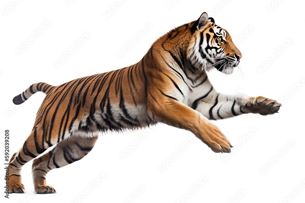Obraz premium bengal tiger isolated on white