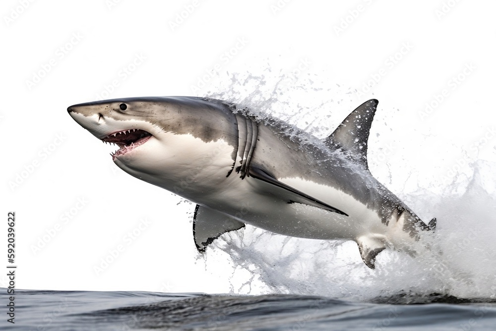 Naklejka premium great white shark