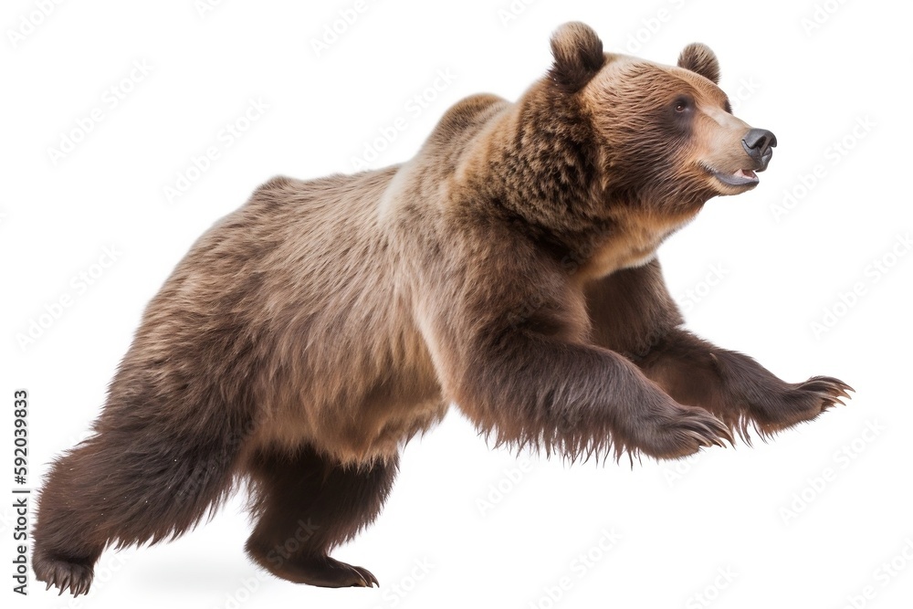 Obraz premium brown bear isolated on white background