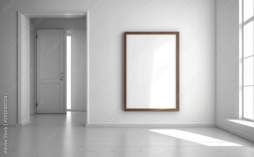blank picture frame mockup on a wall vertical frame mockup in modern minimalist interior with plant in trendy vase on wall background, Template for painting, photo or poster blank picture frame mockup on a wall vertical frame mockup in modern minimalist interior with plant in trendy vase on wall background, Template for painting, photo or poster