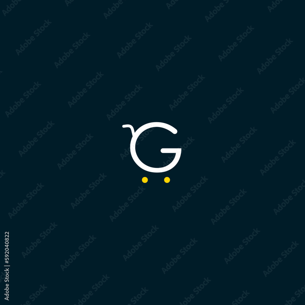 Letter G with Handle cart Logo Design. Simple letter G logo design with a Handle on an other side pointing up and wheels, G cart logo design. Letter G with Handle cart Logo Design. Simple letter G logo design with a Handle on an other side pointing up and wheels, G cart logo design.