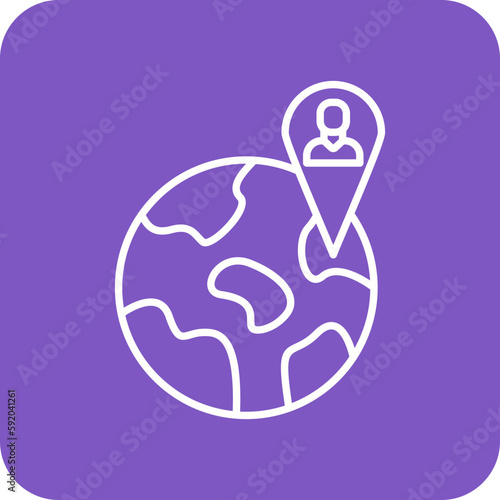 Citizenship Multicolor Round Corner Line Inverted Icon